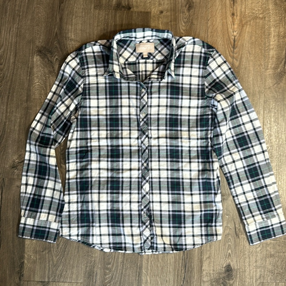 Blue Plaid Banana Republic Button Up shirt